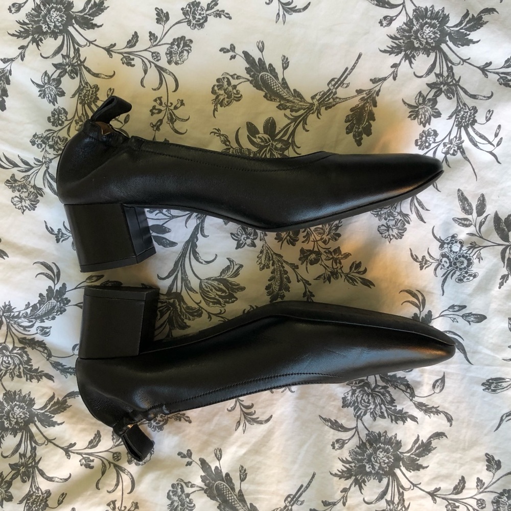 Everlane Black Day Heel Size 8.5 Italian Leather